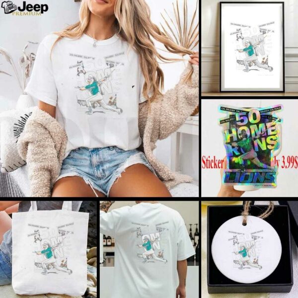 Cal Raleigh 50 home runs Seattle Mariners shirt