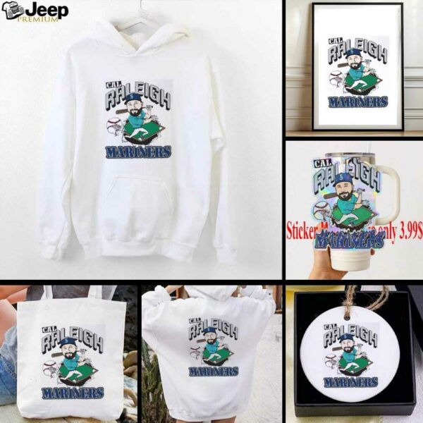 Cal Raleigh caricature swing Seattle Mariners shirt