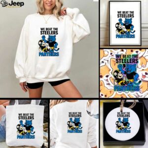 Carolina Panthers We beat the Pittsburgh Steelers NFL 2025 cartoon...