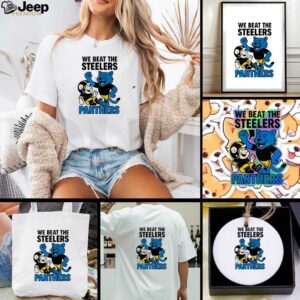 Carolina Panthers We beat the Pittsburgh Steelers NFL 2025 cartoon shirt