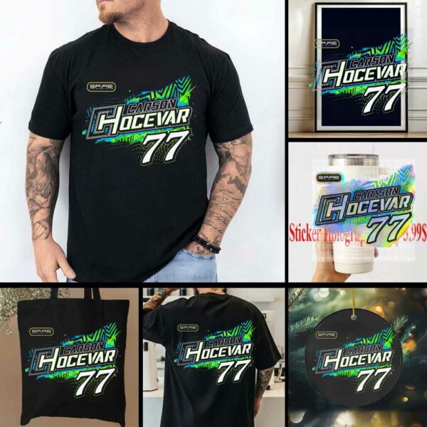 Carson Hocevar Spire Motorsports Black Lifestyle T Shirt