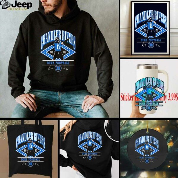 Chandler Rivers illustrated celebration Duke football shirt