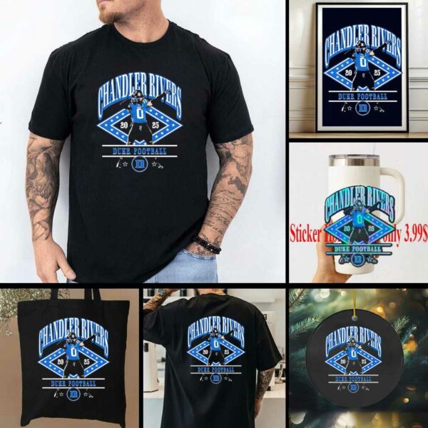 Chandler Rivers illustrated celebration Duke football shirt
