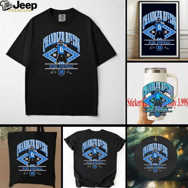 Chandler Rivers illustrated celebration Duke football shirt