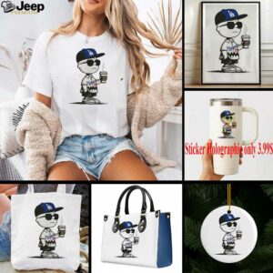 Charlie Brown Los Angeles Dodgers cofflee shirt