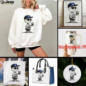 Charlie Brown Los Angeles Dodgers cofflee shirt