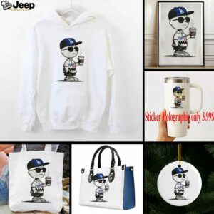 Charlie Brown Los Angeles Dodgers cofflee shirt