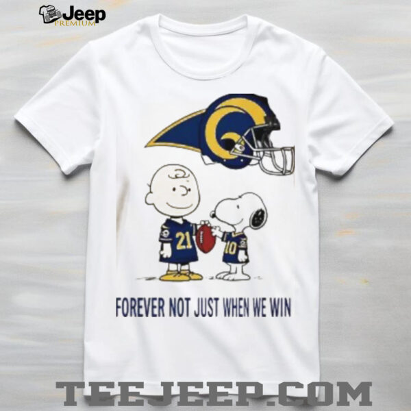 Charlie Brown Snoopy New York Giants Forever Not Just When We Win shirt