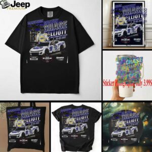 Chase Elliot Checkered Flag Sports 2025 Cook Out Clash at Bowman Gray Race Winner T Shirt