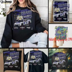 Chase Elliot Checkered Flag Sports 2025 Cook Out Clash at Bowman Gray Race Winner T Shirt