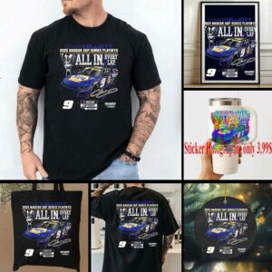 Chase Elliott Checkered Flag Sports 2025 NASCAR Cup Series Playoffs NAPA All In T Shirt