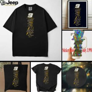Denny Hamlin Checkered Flag Sports Black Progressive Car Playoff T Shirt