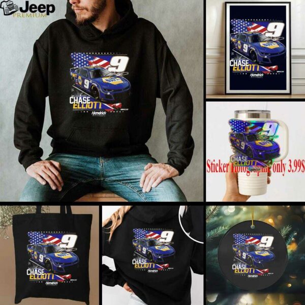 Chase Elliott Hendrick Motorsports Team Collection NAPA Patriotic Car T Shirt