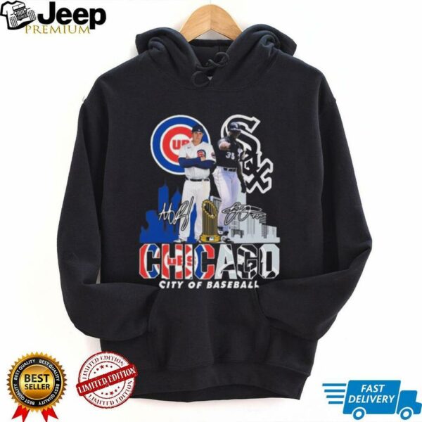 Chicago City Of Baseball Cubs And White Sox Signatures T shirt