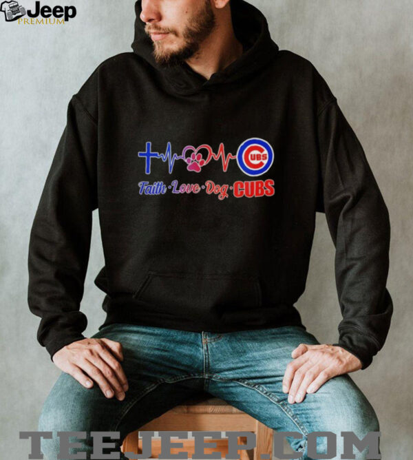Chicago Cubs Faith Love Dog Heartbeat 2025 shirt