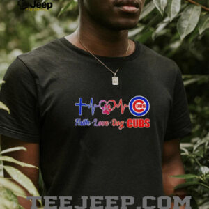 Chicago Cubs Faith Love Dog Heartbeat 2025 shirt