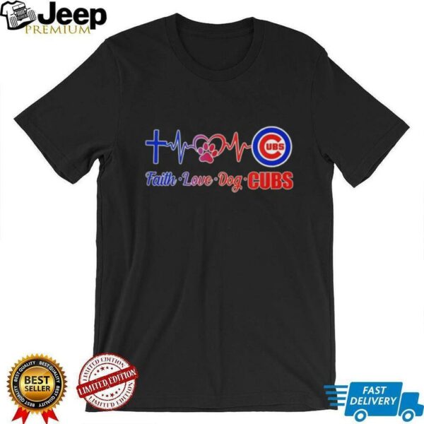 Chicago Cubs Faith Love Dog Heartbeat 2025 shirt
