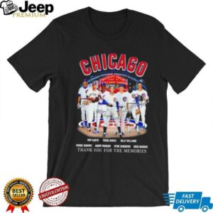 Chicago Cubs Ron Santo and Legends thank you for the memories signatures shirt