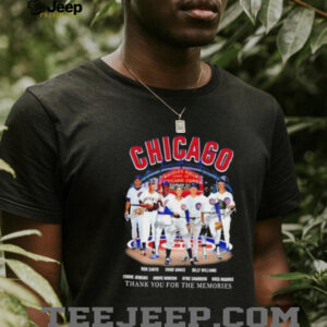 Chicago Cubs Ron Santo and Legends thank you for the memories signatures shirt
