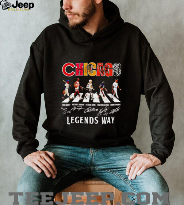 Chicago sports teams players legends way Abbey Road shirt