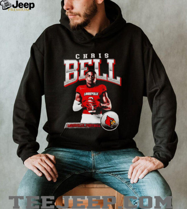 Chris Bell illustrated Louisville football shirt