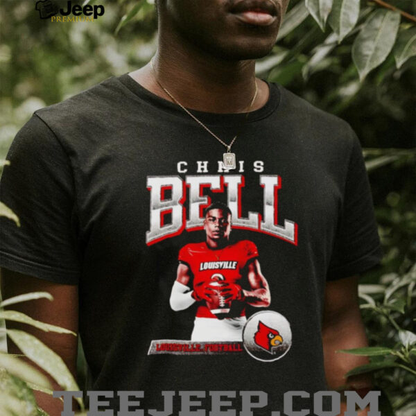 Chris Bell illustrated Louisville football shirt
