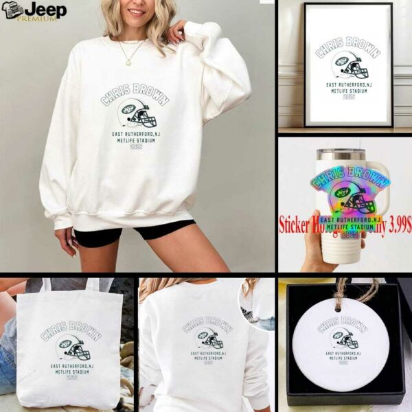 Chris Brown Breezy Bowl XX Tour 2025 New York Jets Shirt