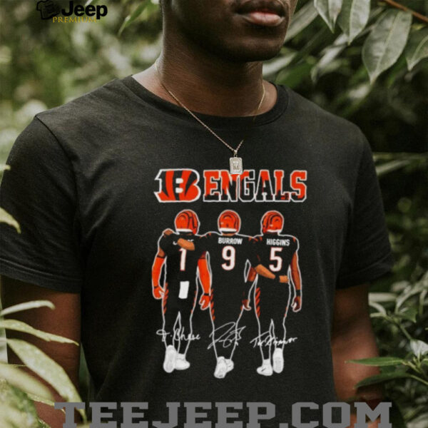 Cincinnati Bengals Chase Burrow Higgins Signatures Shirt