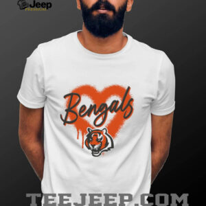 Cincinnati Bengals Outerstuff Girl’s Youth Spray Heart T Shirt