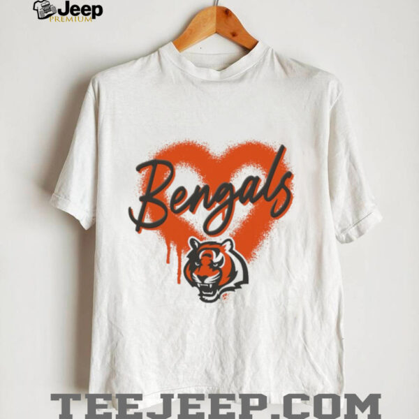 Cincinnati Bengals Outerstuff Girl’s Youth Spray Heart T Shirt