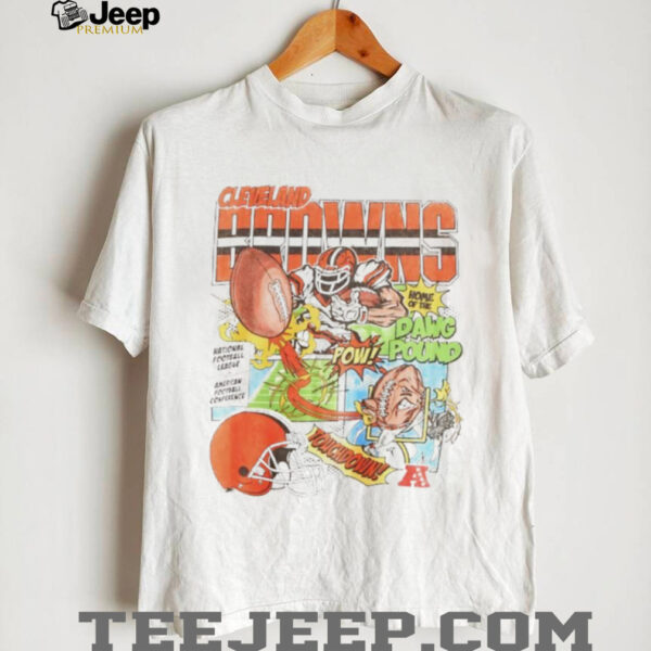 Cleveland Browns football NFL touchdown comic shirt