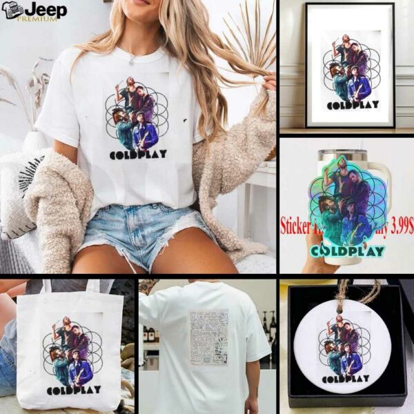 Coldplay 2025 2 Slide Music Of The Spheres Tour Shirt
