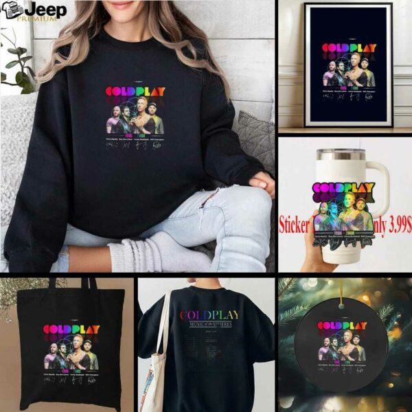 Coldplay 2025 Music Of The Spheres Tour Tshirt