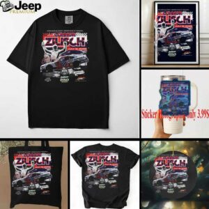 Denny Hamlin Checkered Flag Sports Black Progressive Car Playoff T Shirt