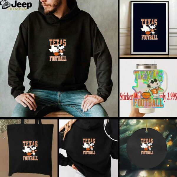 Cool Snoopy Football Texas Map shirt