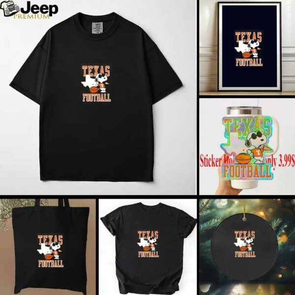 Cool Snoopy Football Texas Map shirt