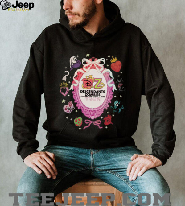 Coquette Bow Descendants Zombies World Tour Heart Shirt