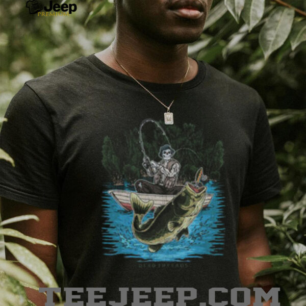 Dead Threads Skeleton Bass Fishing Graphic T Shirt