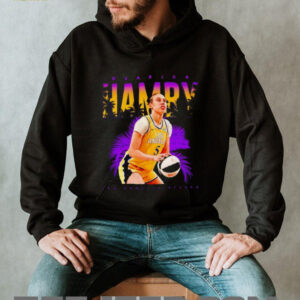 Dearica Hamby post moves Los Angeles Sparks shirt