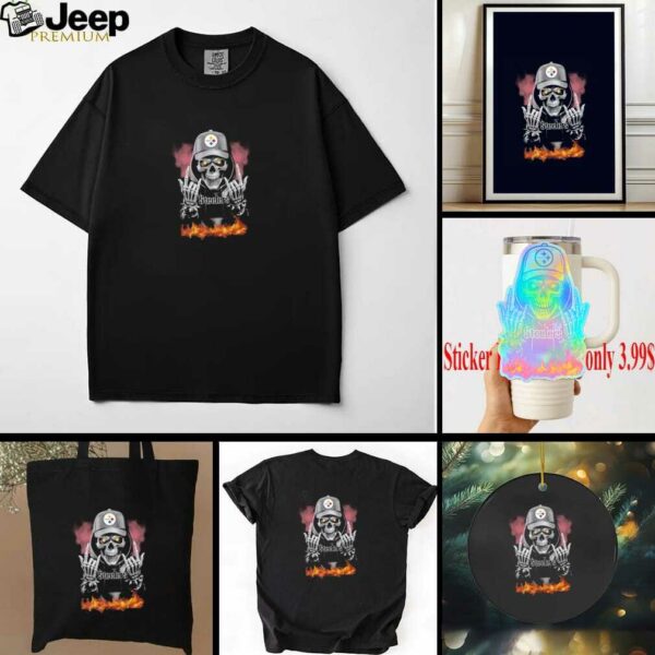 Death Skeleton x Pittsburgh Steelers Football shirt