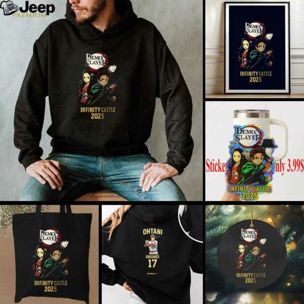 Demon Slayer Infinity Castle x 2025 Shohei Ohtani 17 Anime baseball shirt