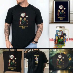 Demon Slayer Infinity Castle x 2025 Shohei Ohtani 17 Anime baseball shirt
