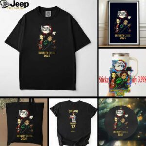 Demon Slayer Infinity Castle x 2025 Shohei Ohtani 17 Anime baseball shirt
