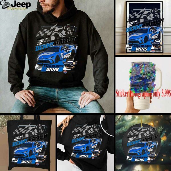 Denny Hamlin Checkered Flag Sports 2025 Autotrader EchoPark Automotive 400 Race Win T Shirt