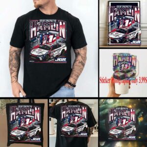 Denny Hamlin Joe Gibbs Racing Team Collection National Debt Relief Car T Shirt