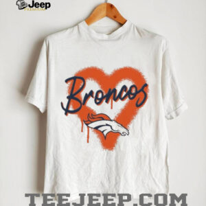 Denver Broncos Spray Heart Boxy T Shirt