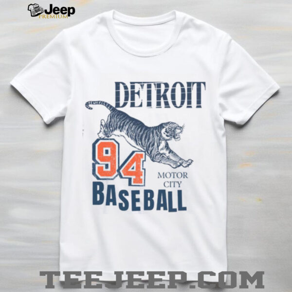Detroit Motor City Baseball Tiger Graphic T Shirt