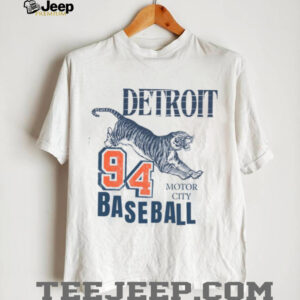 Detroit Motor City Baseball Tiger Graphic T Shirt
