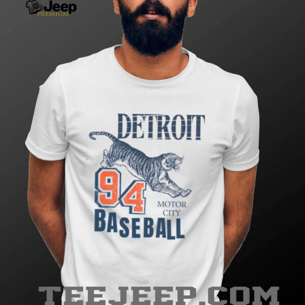 Detroit Motor City Baseball Tiger Graphic T Shirt