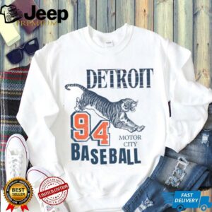 Detroit Motor City Baseball Tiger Graphic T Shirt